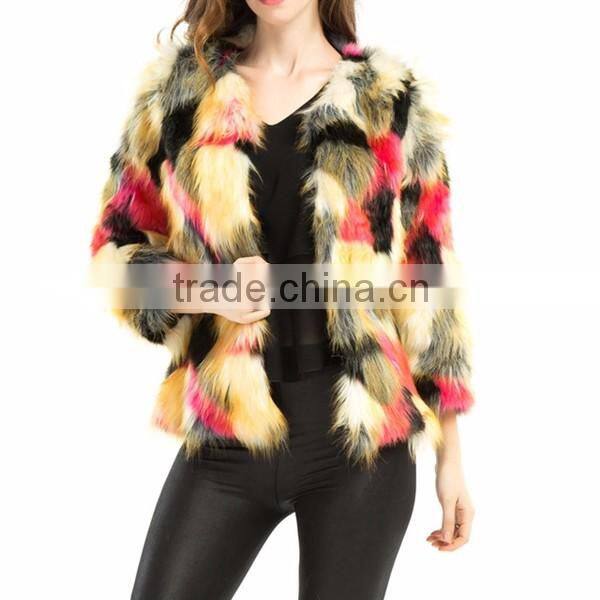 Mink fur coat women made in China faux fur coat