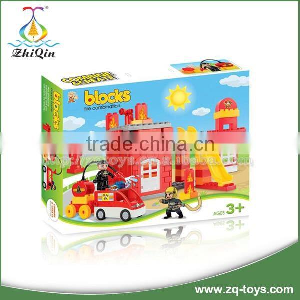 Children educational toys fire engine toy enlighten brick toy game