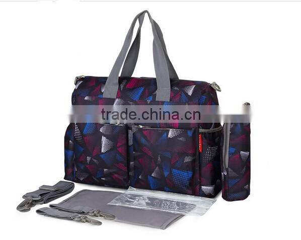 2016 hot Sale Fashion Mummy Changing Pad Canvas bags Canvas Lining Baby Bag Wholsale
