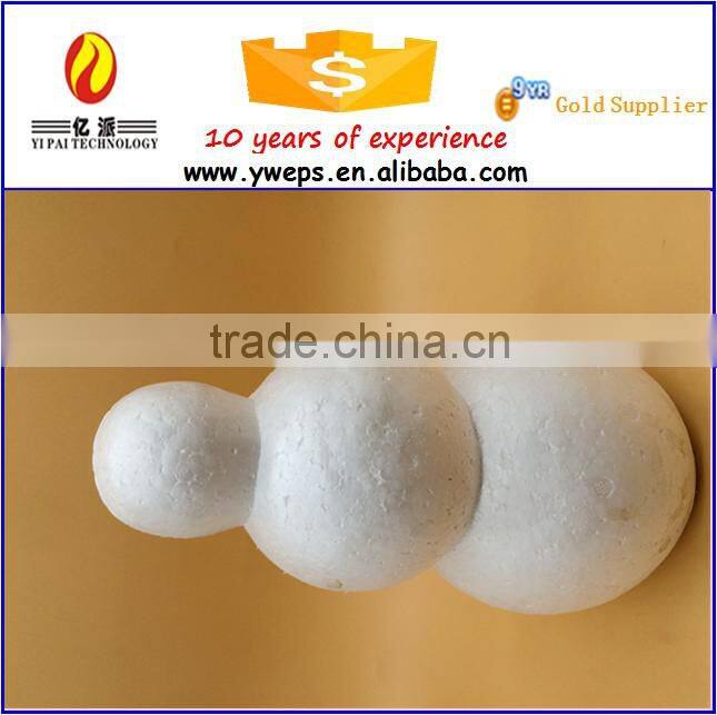 wholesale price white foam craft snowman for christmas ornament and diy for kids
