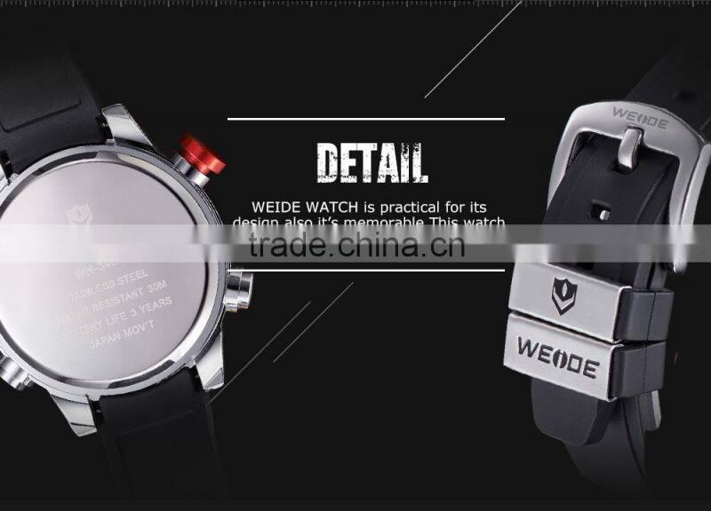 WEIDE Branded Fashion Analog Digital Quartz Watch OEM Factory China Wrist Watch for Men