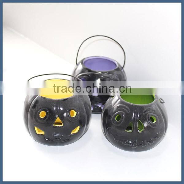 Creative ceramic candle holder for halloween decoration