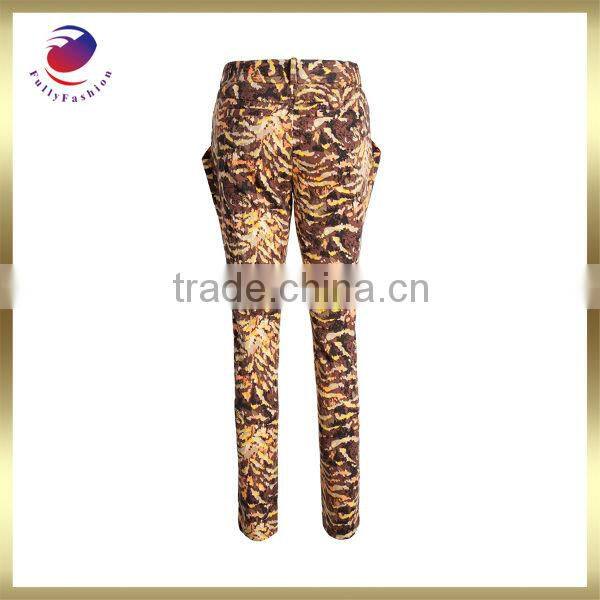 knitted printed harem pants