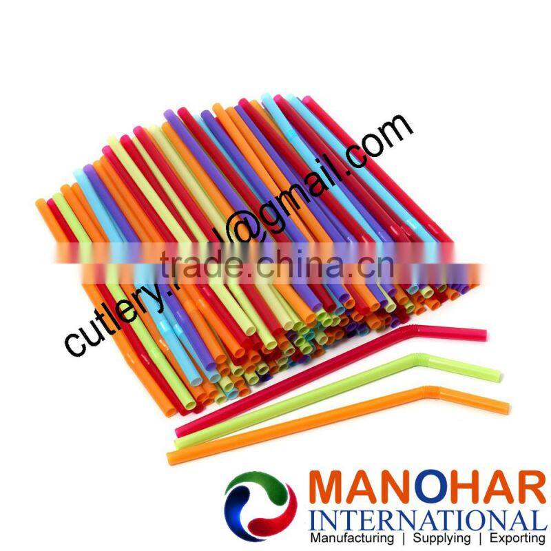 plastic striped color straws