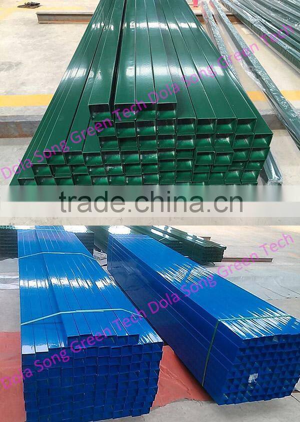 FP-DS001 high-preservation AS powder coated square steel fence posts