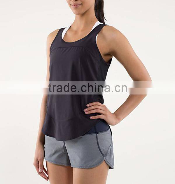 custom plain 95% cotton 5% spandex black and white tank top women