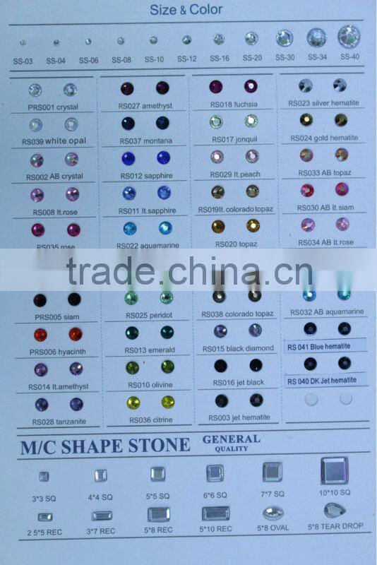 2014 new flat back diamond shape hot fix rhinestones swimming for iron-on transfer