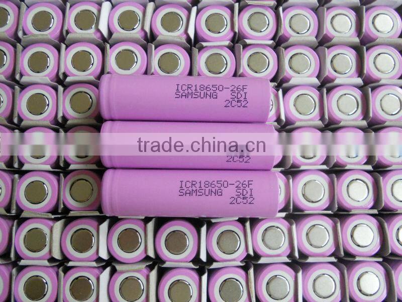Original Samsung 18650 3.7V 2600mAh cylinder Lithium-ion Battery Cells