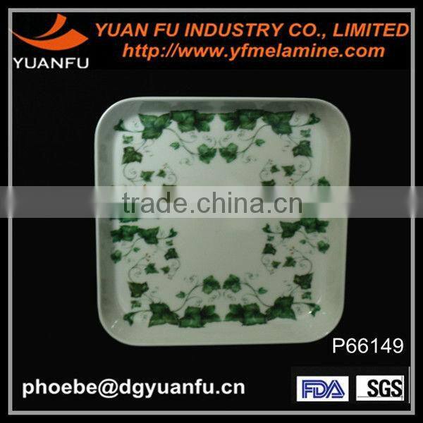 High quality melamine rectangular simple desert dishes