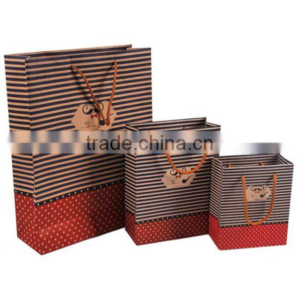 Cute Mustache Brown Paper Shopping Bag