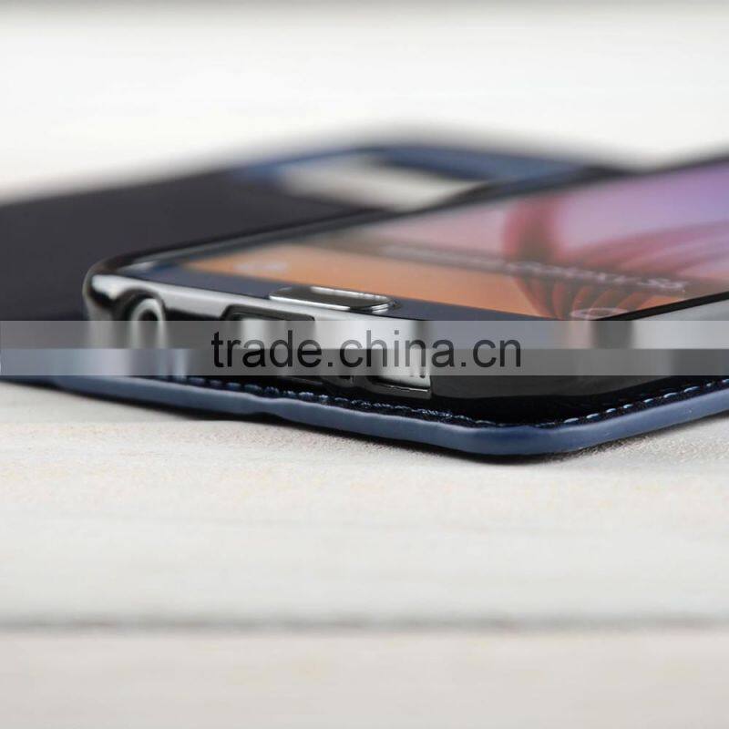 C&T Pure Window Wallet Leather Flip Folio Magnetic Skin Tpu Case Cover Card Slots for Samsung Galaxy S7