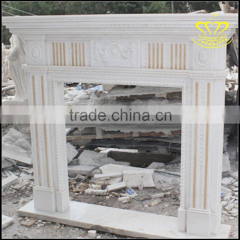 Supply a variety of fine white marble fireplace sculptures of Europe type style mantel