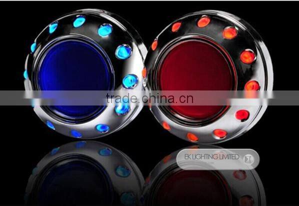 2014 popular LED angel eye projector lens kit / hid bi xenon projector lens light / cob angel eyes