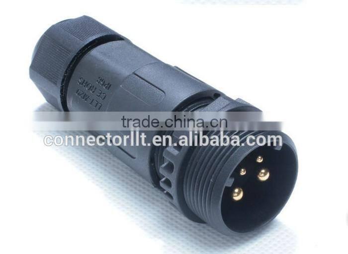 2 +2 pin male and female sealed waterproof industrial connector