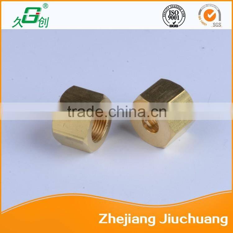 custom cnc machining brass hex nut
