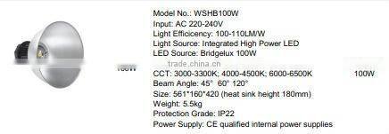 LED FACTORY LIGHTING 120W CE QUALIFIED HIGH BRIGHTNESS LED BAY LIGHT