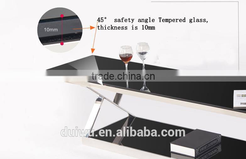 Modern home furniture silver 201 stainless steel mirror tv stand