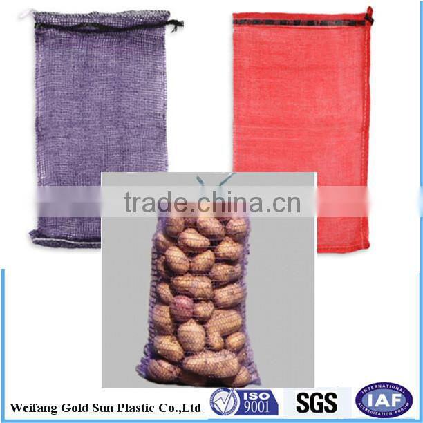 high-strength red/orange plastic pp leno mesh bag