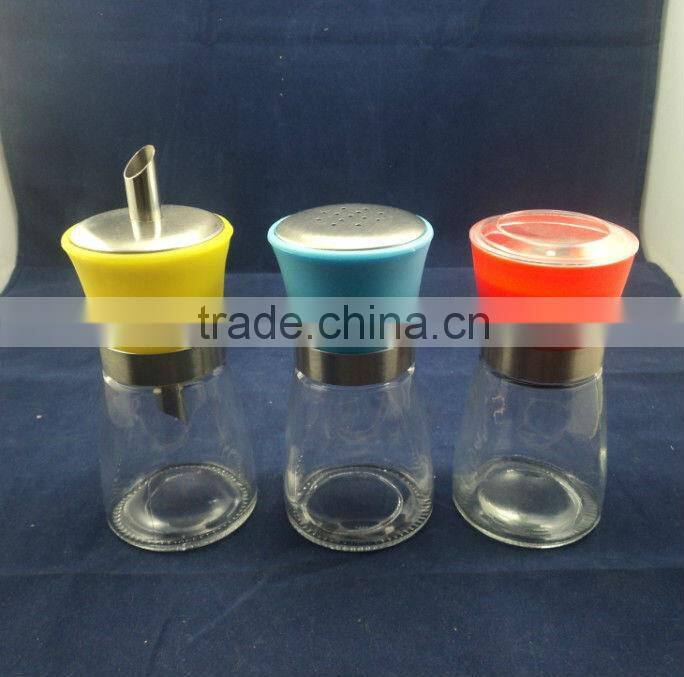 salt pepper shaker with 150ml glass bottle
