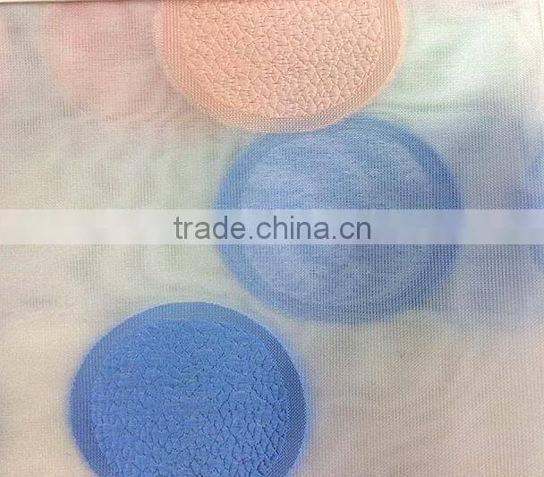 Beautiful nylon cotton jacquard organza tulle fabric for dresses fashion