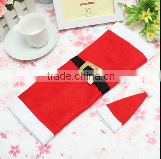 Christmas Decorative Wine Bottle Bag / Table Dinner Christmas Decoration / Christmas Bottle Sets