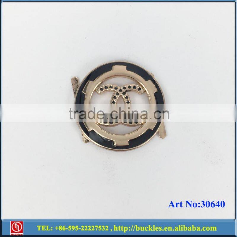 gold color metal shoe buckle accessories (31991)