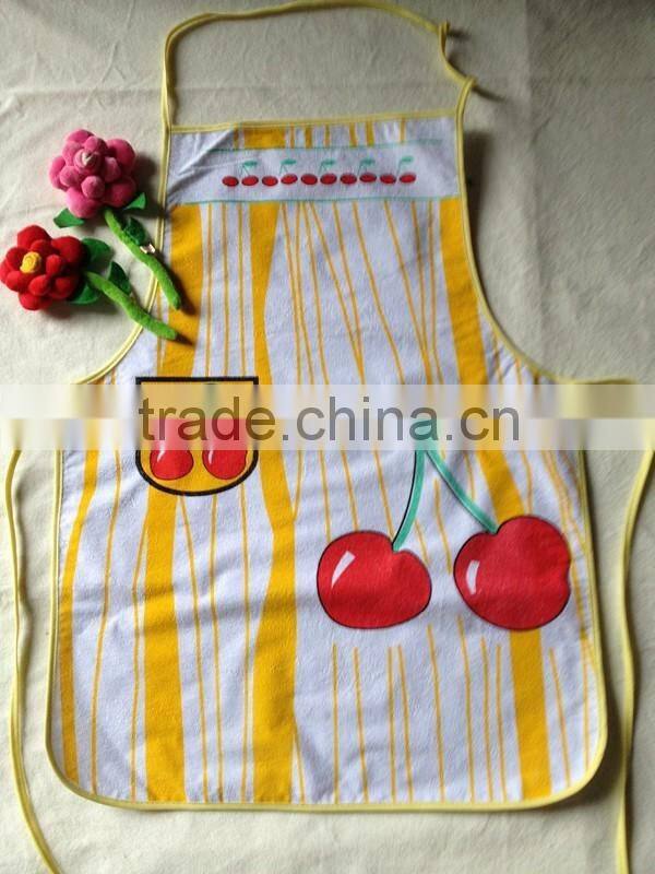 fruit design terry finishing and pvc coated bib apron