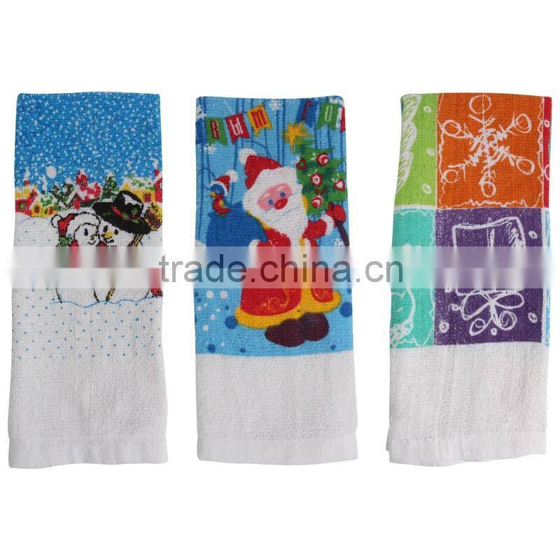 christmas design print kitchen cotton terry tea towel china supplier bulk buy from china