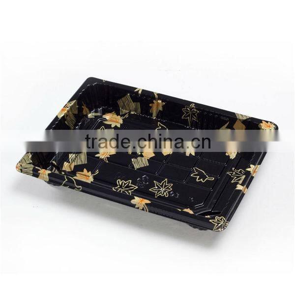 SM1-1103JY-B Disposable Plastic Take Away Printed Sushi Tray For Food Packaging