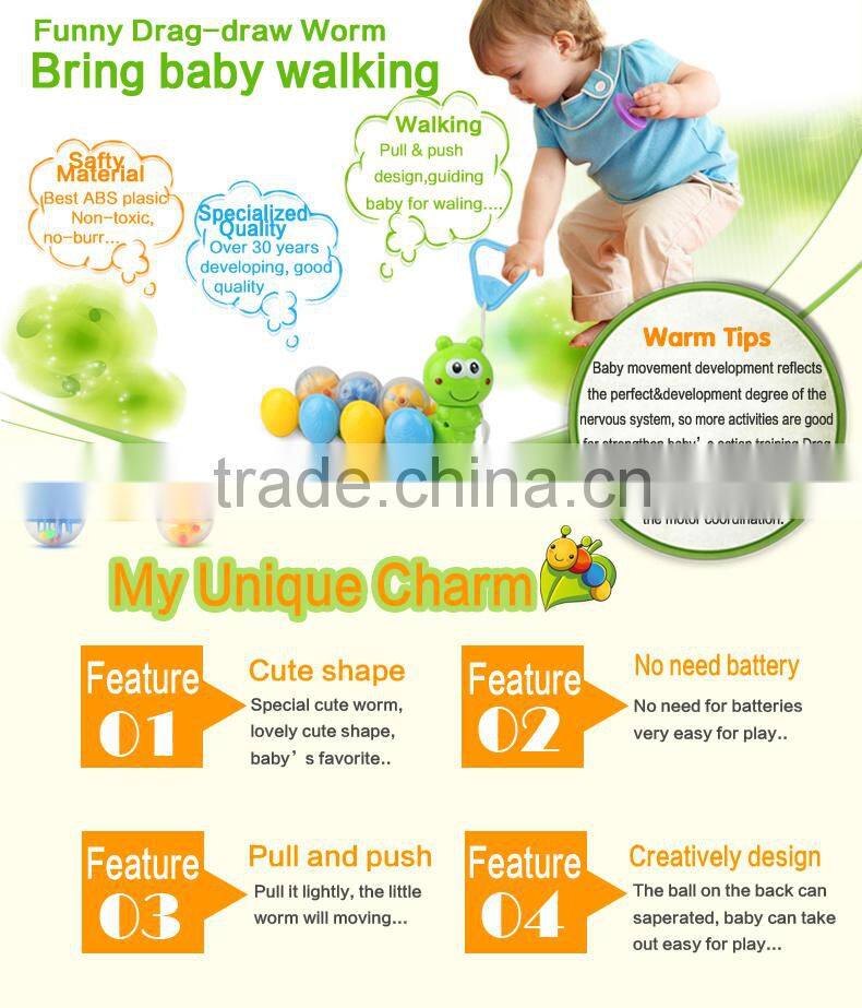 Chuangfa toys--Funny pull & push animal toys, hand sliding toys animal, sliding worm