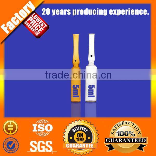 Glass ampoule as injection medicine packing