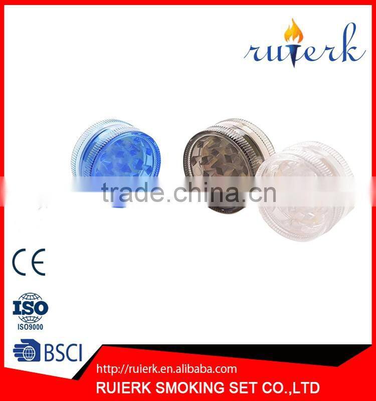 EK-858 Hot 6cm*2.4cm 3 piece Plastic tobacco grinder Herb grinder