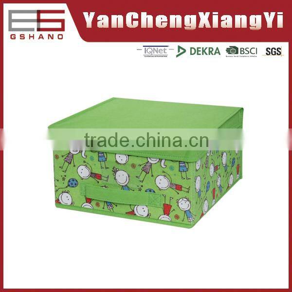 Large Capacity Fancy Design Folding Silk Printing Non-woven Fabrics Storage Boxes Cases