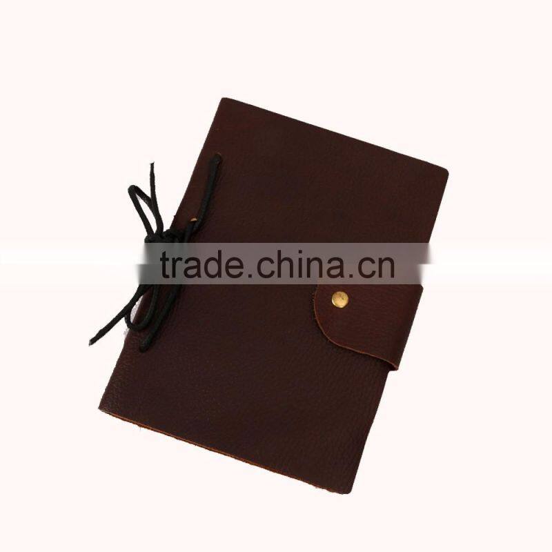 Plaro style high quality business gifts cow logo leather notebook
