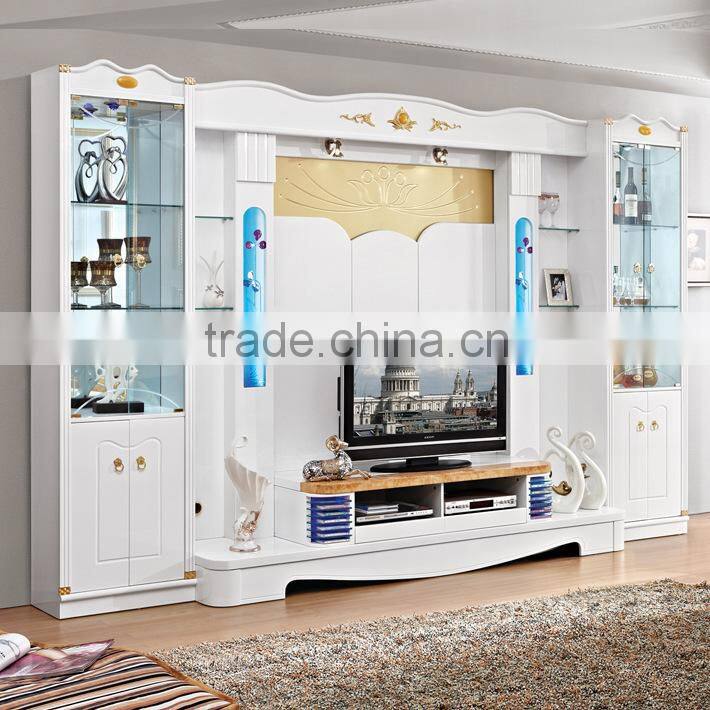 China antique design wardrobe with tv cabinet