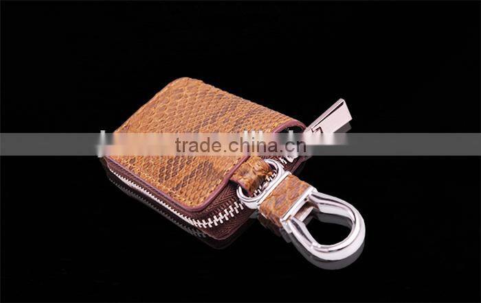 Custom Size Color Genuine Python Leather Car Key Case Handy Key Holder