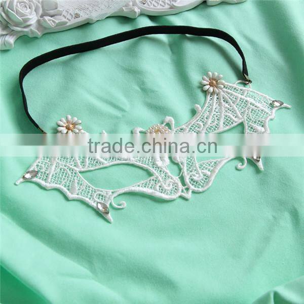 MYLOVE white lace mask good quality sexy design half face mask designs MLMJ13