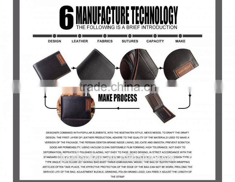 genuine leather fashion trends men wallet purses china wholesale