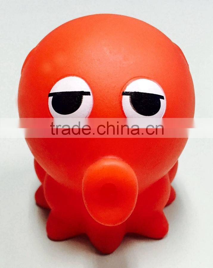 Plastic Octopus Bath Toy, Vinyl Animal Rubber Toy