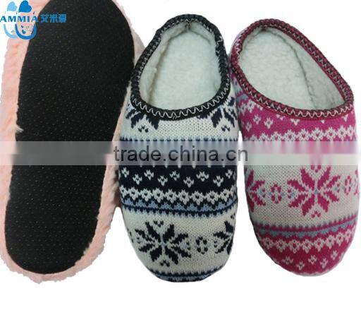 OEM Lady winter warm cashmere indoor terry plush slippers