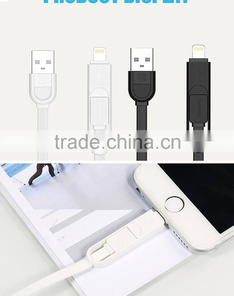 REMAX Elegant 2 in 1 High Speed Quick Chargin Data micro USB Cable for android mobile phone