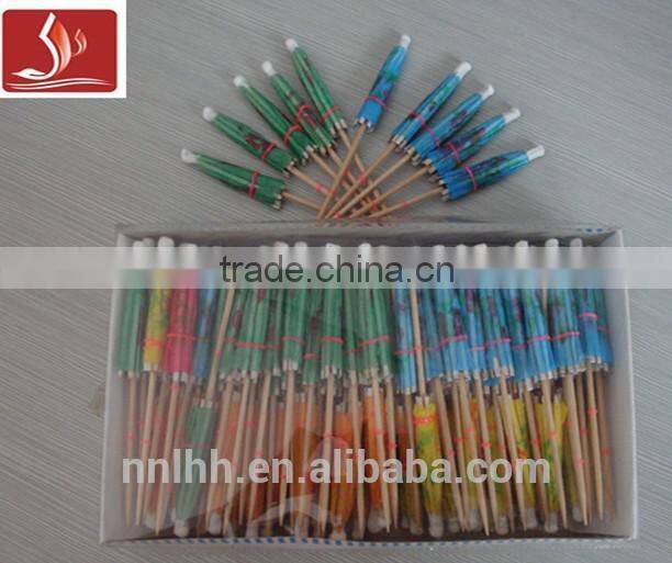 wood cocktail sticks mini paper umbrellas toothpick with logo