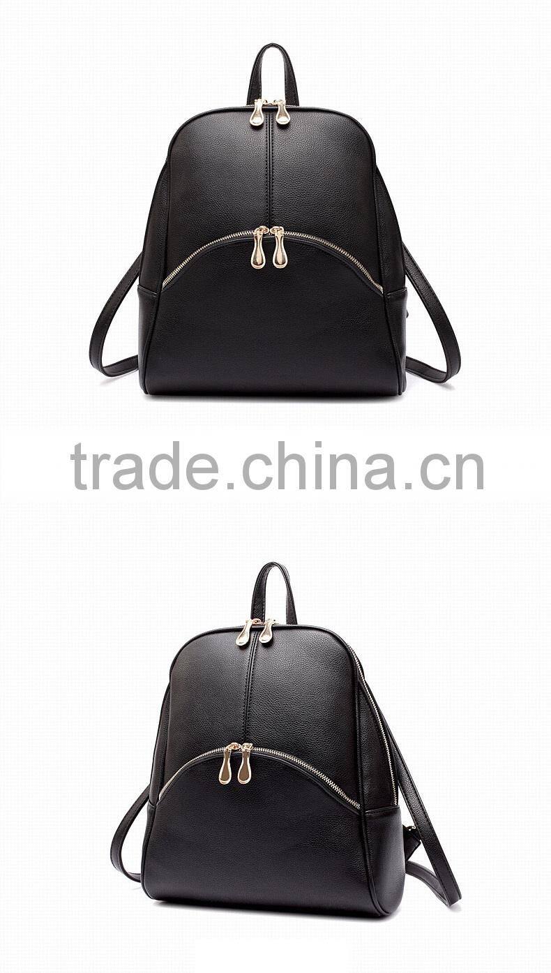 Fashion Brown Color Pu Backpacks For Girls