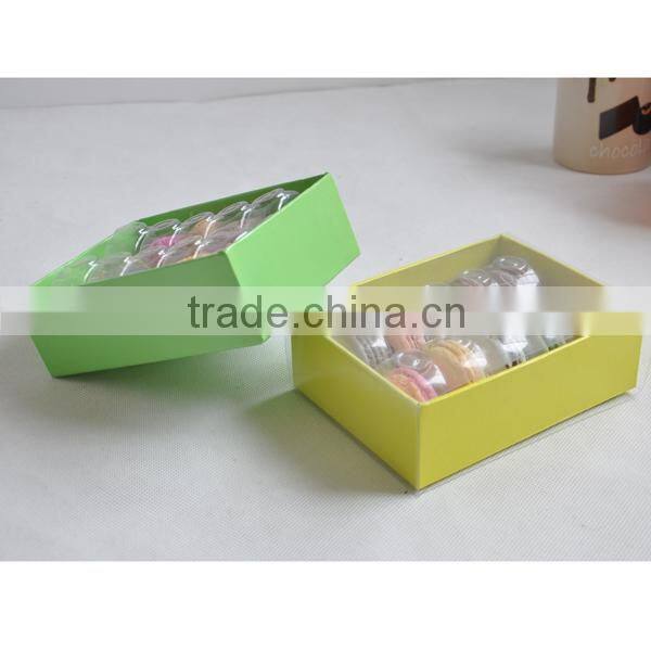 10pc packs Yellow Paper Made Customized macaron box wholesale