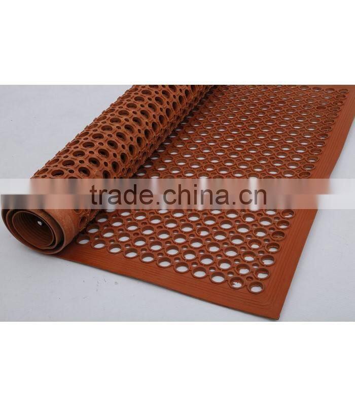 China Manufacturer Red Anti Fatigue Kitchen Perforated Rubber Mats