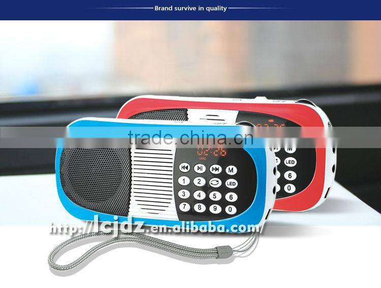 L-198AM portable mini MP3 player FM AM radio speaker