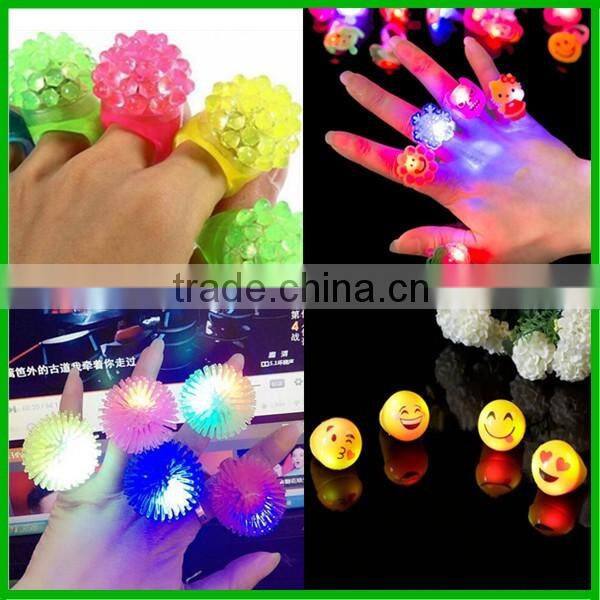 Colour changing party flashing light rings led jelly finger ring