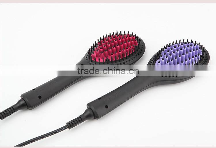 Hot sale Electric LED Iron Brush Hair Straightener Massager Comb Auto Hair Tool Electric straightening hair brush