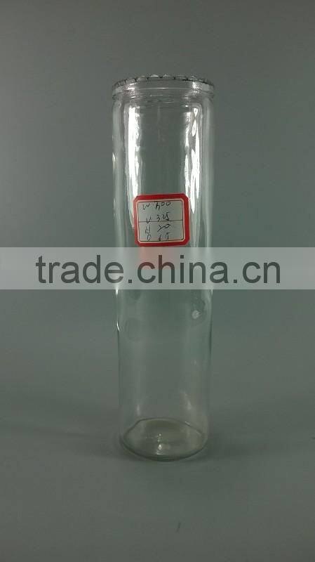 325ml holy empty round family glass CANDLESTICK tall candlestick