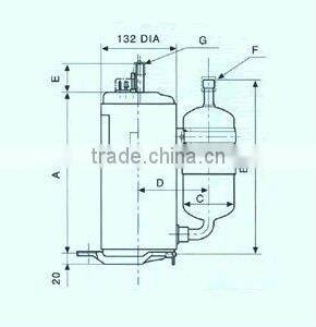 2012 DC 115V 60HZ rotary compressor(matsushitaa )